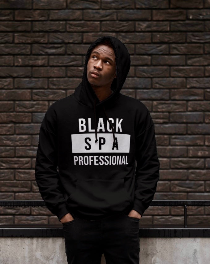 Black Spa Professional Hoodie Black