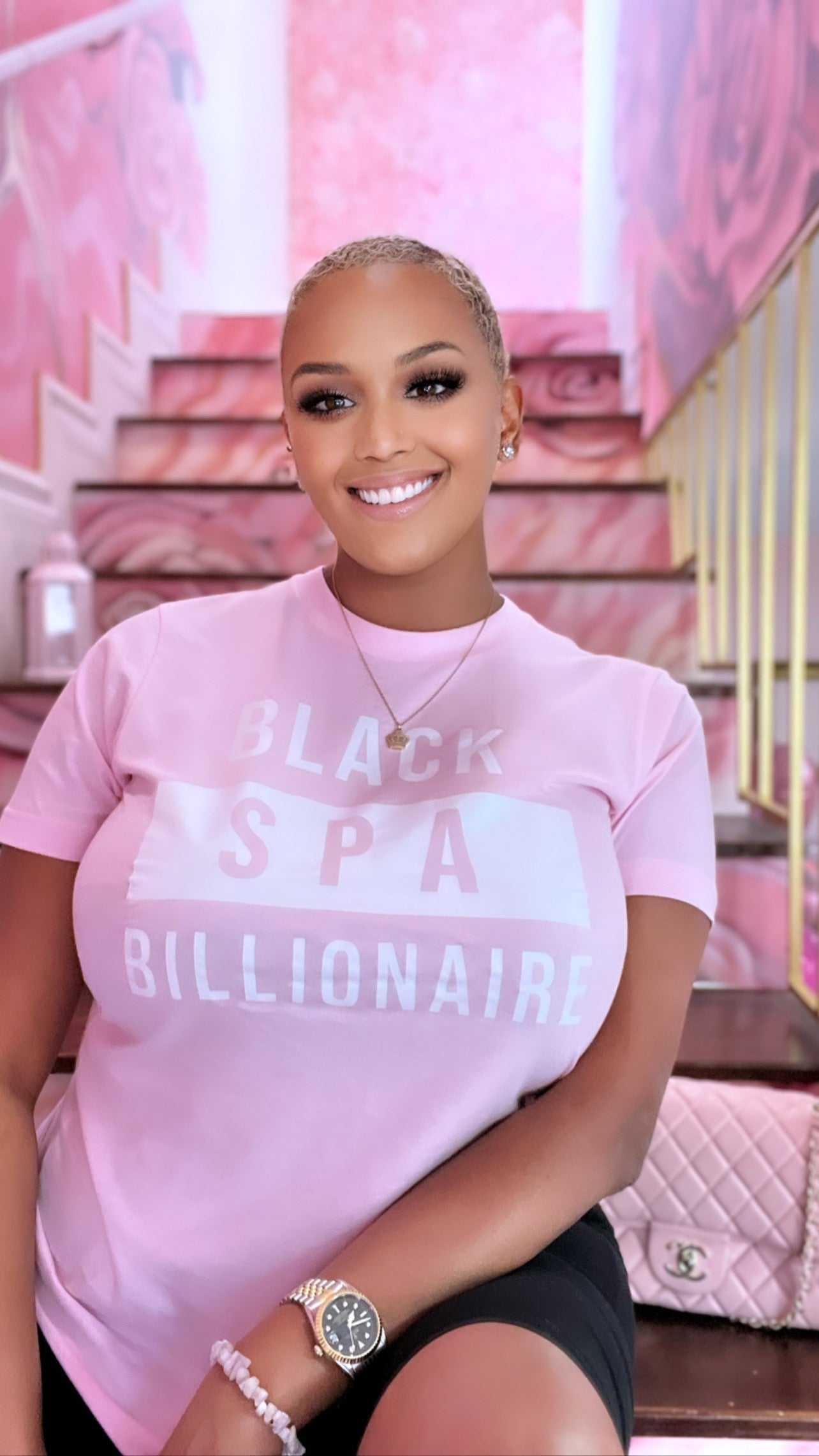 Black Spa Billionaire Tee Pink *Limited Edition*