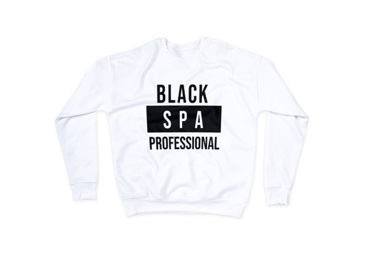 Black Spa Professional Crewneck White