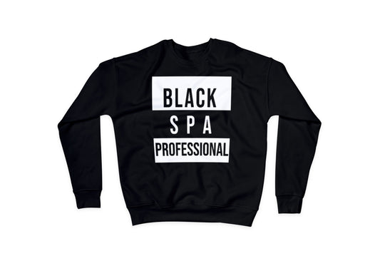 Black Spa Professional Crewneck Black